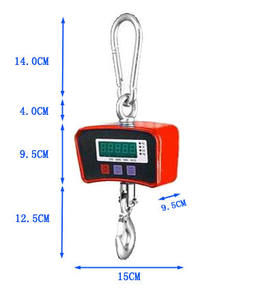 पोर्टेबल इलेक्ट्रॉनिक क्रेन स्केल 500 किलोग्राम/1000 किलोग्राम केलविन फांसी वजन प्रणाली 1 वर्ष की बिजली आपूर्ति डिजिटल डिस्प्ले हैंगस्केल - Product Image 5