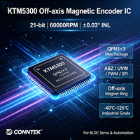 Encodeur d'angle magnétique hors axe AMR 21 bits CONNTEK KTM5300 IC 0.03 INL 60000RPM ABZ UVW PWM SPI QFN3*3 Montage SMT 3.3-5.5V