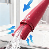 Serpillère compacte Jesun à essorage automatique, mini serpillère pliable à tête éponge auto-pressante pour nettoyer les comptoirs de cuisine, les tables et les vitres