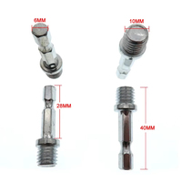 M14 M10 perceuse électrique meuleuse d'angle bielle vis 14/10mm filetage adaptateur tige hexagonale barre de Conversion mandrin connecteur outil