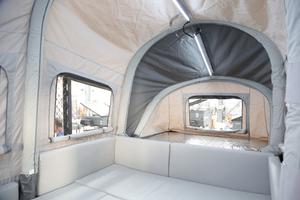 <span class=keywords><strong>Remorque</strong></span> <span class=keywords><strong>de</strong></span> camping pliable avec tente extensible, cuisine extérieure, espace <span class=keywords><strong>de</strong></span> couchage, durable et légère <span class=keywords><strong>pour</strong></span> le camping, les voyages et les aventures - Product Image 4