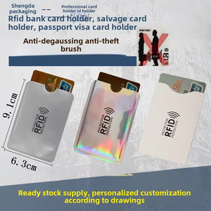 Porte-cartes en aluminium de qualité supérieure d'usine <span class=keywords><strong>Anti</strong></span>-démagnétisation <span class=keywords><strong>Anti</strong></span>-vol RFID Blindage Sac <span class=keywords><strong>Anti</strong></span>-<span class=keywords><strong>NFC</strong></span> Scanning - Product Image 6