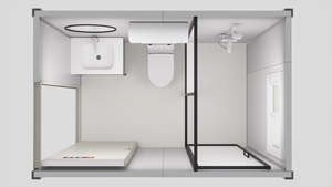 Di động có thể tháo rời container nhà vệ sinh di động nhựa vòi hoa sen buồng và nhà vệ sinh cabin cho khách sạn để bán - Product Image 2