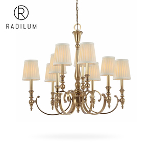 <span class=keywords><strong>Lampadario</strong></span> Americano <span class=keywords><strong>in</strong></span> Rame, Lampada Vintage Francese per Soggiorno, Paralume <span class=keywords><strong>in</strong></span> <span class=keywords><strong>Tessuto</strong></span> Ottone, Luce per Camera da Letto e Sala da Pranzo, <span class=keywords><strong>Lampadario</strong></span> di Lusso Charon - Product Image 1