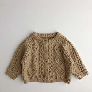 Korean Children <strong>Sweaters</strong> Cardigan Autumn and Winter Baby 100%cotton Retro Cardigan Coat <strong>Boys</strong> Girls <strong>Sweaters</strong> - Product Image 3