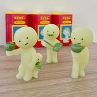 Kolom baru mainan Model Action Figure kotak misteri boneka hijau cahaya malam seri Museum Smiskis malaikat Sonny untuk hadiah kejutan
