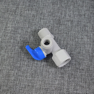 Válvula de bola de 3 vías con conector roscado de 3/4 pulgadas para conexión de tubería de PE para purificador de agua - Product Image 2