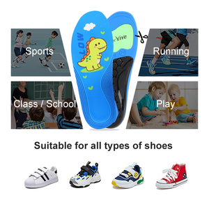 Semelles orthopédiques JOGHN PU PORON OEM à marque privée, respirantes, avec 3 niveaux de soutien de la voûte plantaire pour pieds plats, pour enfants - Product Image 3