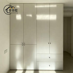 Custom <strong>Wardrobe</strong> Closet Whole House <strong>White</strong> Gloss Door Bedroom <strong>Wardrobe</strong> <strong>Set</strong> With Drawers Storage for Villa Household - Product Image 4