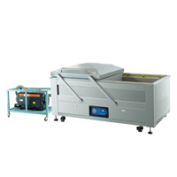 Machine de rétrécissement sous vide à double chambre profonde de grand volume de vente d'usine pour emballer le sac vertical de poche de sauce liquide de fromage de viande de nourriture