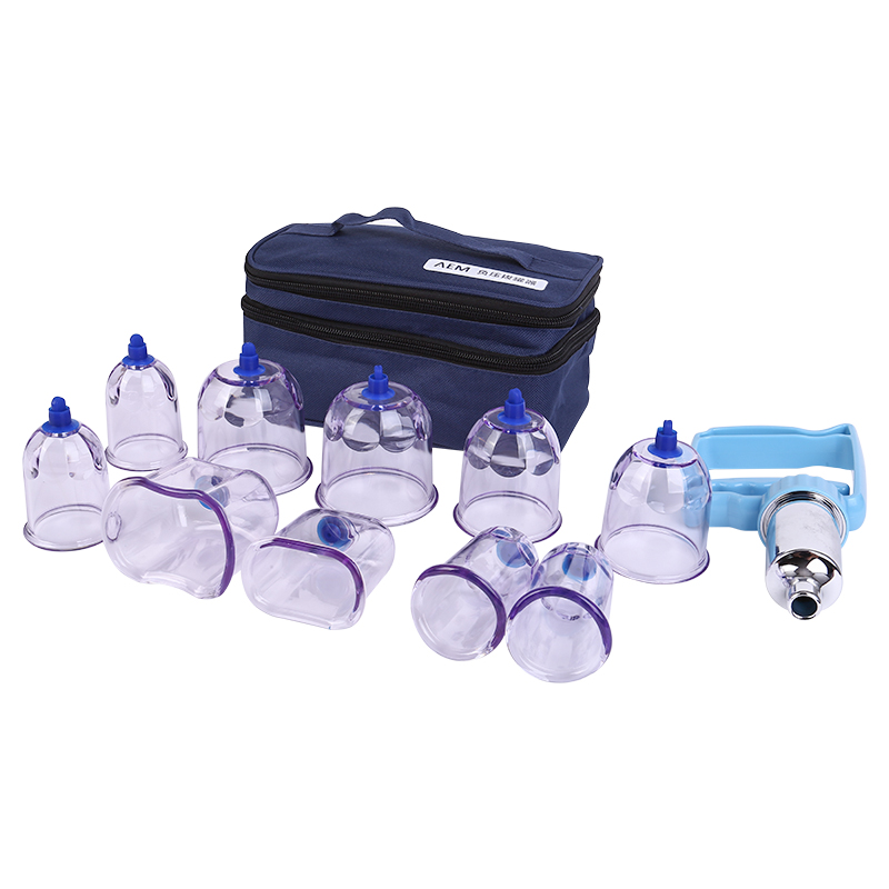 Вакуумные банки для массажа, набор из 10 пластиковых банок разных размеров на присосках, для акупунктуры