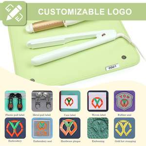 내열성 컬링 아이언과 매트가 포함된 휴대용 헤어 도구 정리 가방, 플랫 아이언 및 열 도구용, 살롱 및 여행용 - Product Image 4