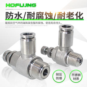 Conector de Control de Velocidad de Cilindro Niquelado de Acero Inoxidable Resistente a Altas Temperaturas y Presión, Válvula de Aceleración SL8-02 - Product Image 5