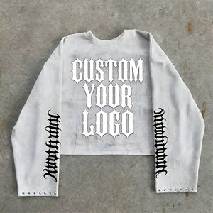 Camisetas de Manga Larga para <span class=keywords><strong>Hombre</strong></span> de Algodón Pesado con Gráficos Personalizados de Alta Calidad, Corte Holgado y Tejido Waffle - Product Image 1