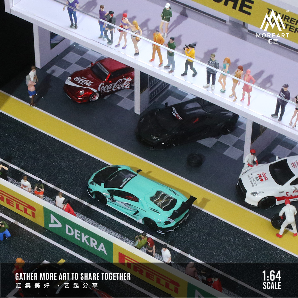 Aparcamiento De 4 Plantas Para Coches A Escala 1:64 – Estructura De Acrílico Transparente, 330x160x320 Mm, Ideal Para Exhibir Y Almacenar Colecciones