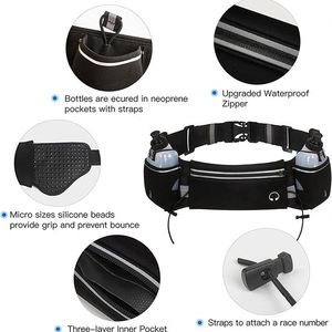 Ceinture de course avec bouteilles d'eau, ceinture d'hydratation pour hommes et femmes, ceinture de course avec bouteilles - Product Image 3