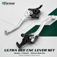 Kit de leviers de frein et d'embrayage de remplacement pour Sur-Ron Ultra Bee, en aluminium, argent et noir, ensemble complet amélioré