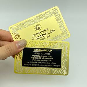 Tarjeta de regalo de metal dorado de lujo de acero barata personalizada del fabricante para negocios - Product Image 4