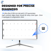 Tableau d'acuité visuelle numérique LCD SJ Optics H-215F 21,5 pouces pour cliniques ophtalmologiques, certifié CE ISO, garantie 1 an
