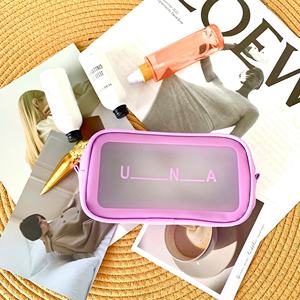 Hot Selling Waterproof PU Cosmetic <b>Bag</b> Custom Size <b>Clear</b> PVC Makeup <b>Bag</b> Large Capacity <b>Travel</b> Zipper Pouch - Product Image 5