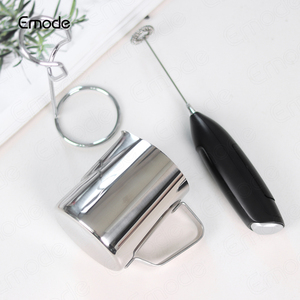 Accesorios para herramientas de café, Espumador de leche de acero inoxidable con superficie pulida y juego de Espumador de leche - Product Image 5