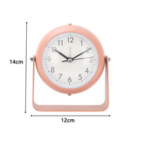 Einfacher Quarz-Wecker, Rotierender Wecker, Geräuschloser Tischwecker für Schüler und Kinder, Aufweckuhr, Geschenk für Feiertage