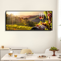 Peinture de paysage de luxe nordique moderne HD cristal porcelaine scénique décoration murale intérieure pour la peinture de salon