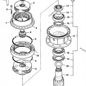 ชุดเกียร์สวิง JS240 JS260อะไหล่รถขุดลด05/202200เกียร์ JS260-Auto JCB240 - Product Image 2
