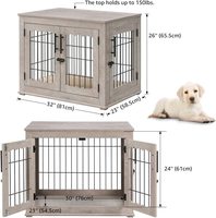 Table d'appoint personnalisée pour chien avec tiroir, style meuble, niche pour animaux avec coussin, pour usage intérieur