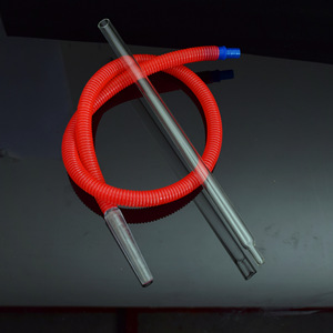 Seeking Excellence <b>Hookah</b> Hose 14x1.5x300mm Red Flexible Tube With Blue Connector For Smoking Accessories - Product Image 2