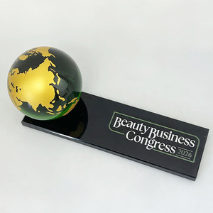 Personalizar oro plata cobre palabra Mapa Verde cristal globo con Base negra cristal tierra escultura bola - Product Image 5