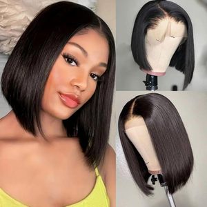 Parrucche <span class=keywords><strong>Bob</strong></span> Lisce Senza Colla in Capelli Umani, Frontale in Pizzo 13x4 4x4 5x5 2x6 per Donne Nere, Densità 210%, <span class=keywords><strong>Bob</strong></span> <span class=keywords><strong>Corto</strong></span> 8 Pollici 15A SDD - Product Image 6