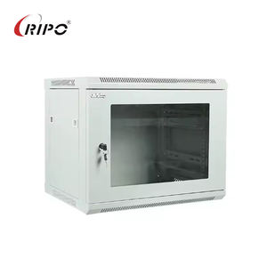Gabinete de telecomunicaciones Ripo 12U montado en la pared modelo 126060GM/G19 con puerta de vidrio gris de 600x600mm en stock - Product Image 5