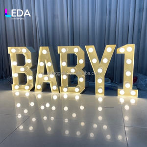 Letras LED Personalizadas Modernas con Color y Tamaño a Medida para Bodas, Cumpleaños y Fiestas Infantiles - Decoración Interior/Exterior - Product Image 1