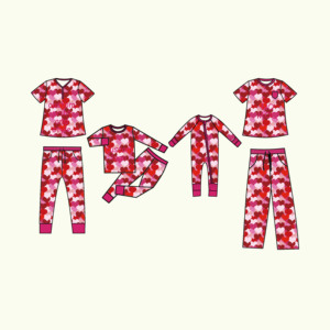 Qingli ODM abiti stampati a forma di cuore di san valentino per la famiglia primavera multicolori per bambini vestiti abbinati padre figlio - Product Image 6