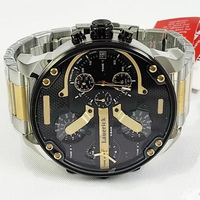 Montre de sport pour homme de marque haut de gamme, double fuseau horaire, multifonctionnelle, en acier inoxydable, étanche, à quartz