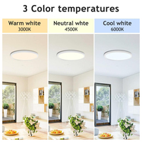 Panneau lumineux LED 6w 12w 18w 24w, surface ronde, ultra-mince, design moderne, 3CCT/4CCT