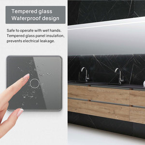 Tuya tysh 4 gang EU tiêu chuẩn thông minh chuyển đổi ánh sáng Alexa điều khiển bằng giọng nói cảm ứng Glass Bảng điều chỉnh PC khung tường không dây Wifi chuyển đổi - Product Image 5