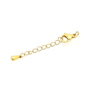 Cadena de Extensión con Cierre de Langosta de Acero Inoxidable, Cierre Ajustable en Forma de Lágrima, Accesorios para Joyería DIY - Product Image 4