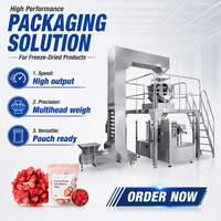 Voedselveilige volautomatische VFFS multi-head weegschaal verpakkingsmachine voor vers fruit, groenten, salades en diepvriesproducten