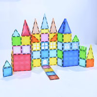 Magplayer - Bloques de Construcción Magnéticos Clásicos de 7,5 cm, Juguetes Educativos STEM, Impresión UV Personalizada, Colores Pastel Brillantes, Regalo para Niñas y Niños