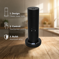 Diffuseur d'arômes intelligent sans fil en aluminium argenté, personnalisé, contrôlé par application, pour une diffusion d'arômes privée et électrique.