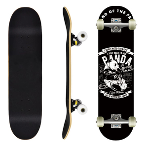 <span class=keywords><strong>Skateboard</strong></span> Completo in Acero Russo 31,5*8,25 Pollici con Doppio Braccio Oscillante e Motivo Animale Panda Personalizzabile - Product Image 1