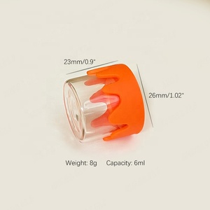 Lọ thủy tinh với <span class=keywords><strong>Silicone</strong></span> nắp, 6ml Glass container, Bán Buôn đầy màu sắc lọ thủy tinh - Product Image 3