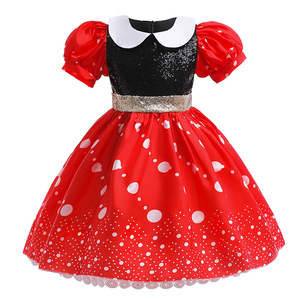 Nuovo arrivo bambine <span class=keywords><strong>Minnie</strong></span> Cosplay abiti principessa Costume Tutu a pois compleanno fiocco nodo nodo fantasia <span class=keywords><strong>Minnie</strong></span> <span class=keywords><strong>abito</strong></span> - Product Image 1