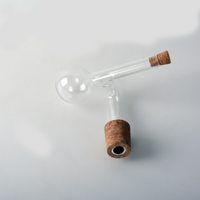 Conception d'aération en verre transparent moderne de bec verseur de vin soufflé par main de haut Borosilicate