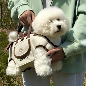 Bolsa de mensajero de mano ligera personalizable para perros pequeños, gatos, tracción portátil transpirable para viajes en motocicleta al aire libre - Product Image 4