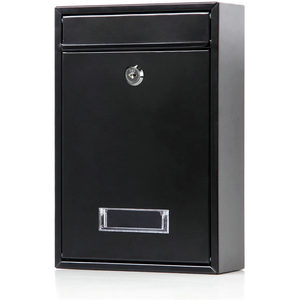 Wall Mounted Drop Mail Box Galvanized Steel Cover Rust-Proof Metal Post Box