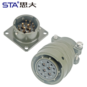 Conector de Cable con Carcasa Impermeable MIL Spec <span class=keywords><strong>DTL</strong></span> 26482 PT06A MS3116E-14-12P MS3112E-14-12S, 14 Contactos, 12 Cromados, Abrazadera de Cable - Product Image 1