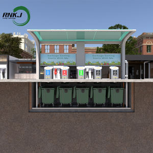 Бренд RNKJ, 1100L * 3, большой мусорный контейнер для сортировки, подъемная платформа, мусорный контейнер - Product Image 5